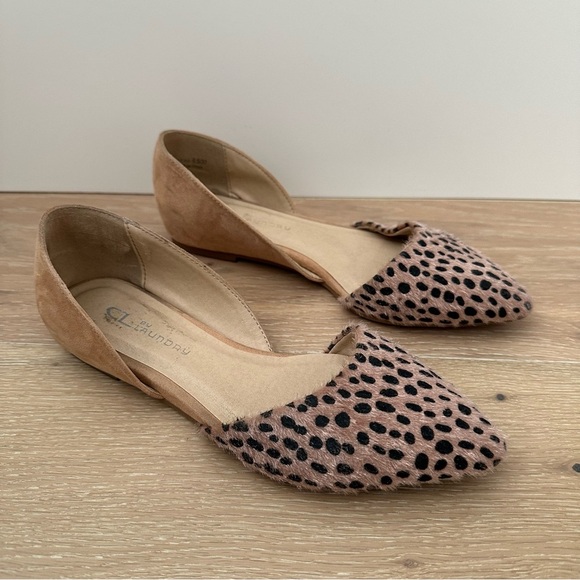 Women’s Cheetah Print Halo Flats Ballet CL LAUNDRY Animal Print Brown Halo 6.5 - Picture 1 of 9